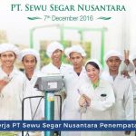 Lowongan Kerja PT Sewu Segar Nusantara Penempatan Tangerang